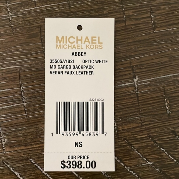 Michael Kors Abbey White Cargo Backpack Purse Tote Optic White NWT - Picture 9 of 9